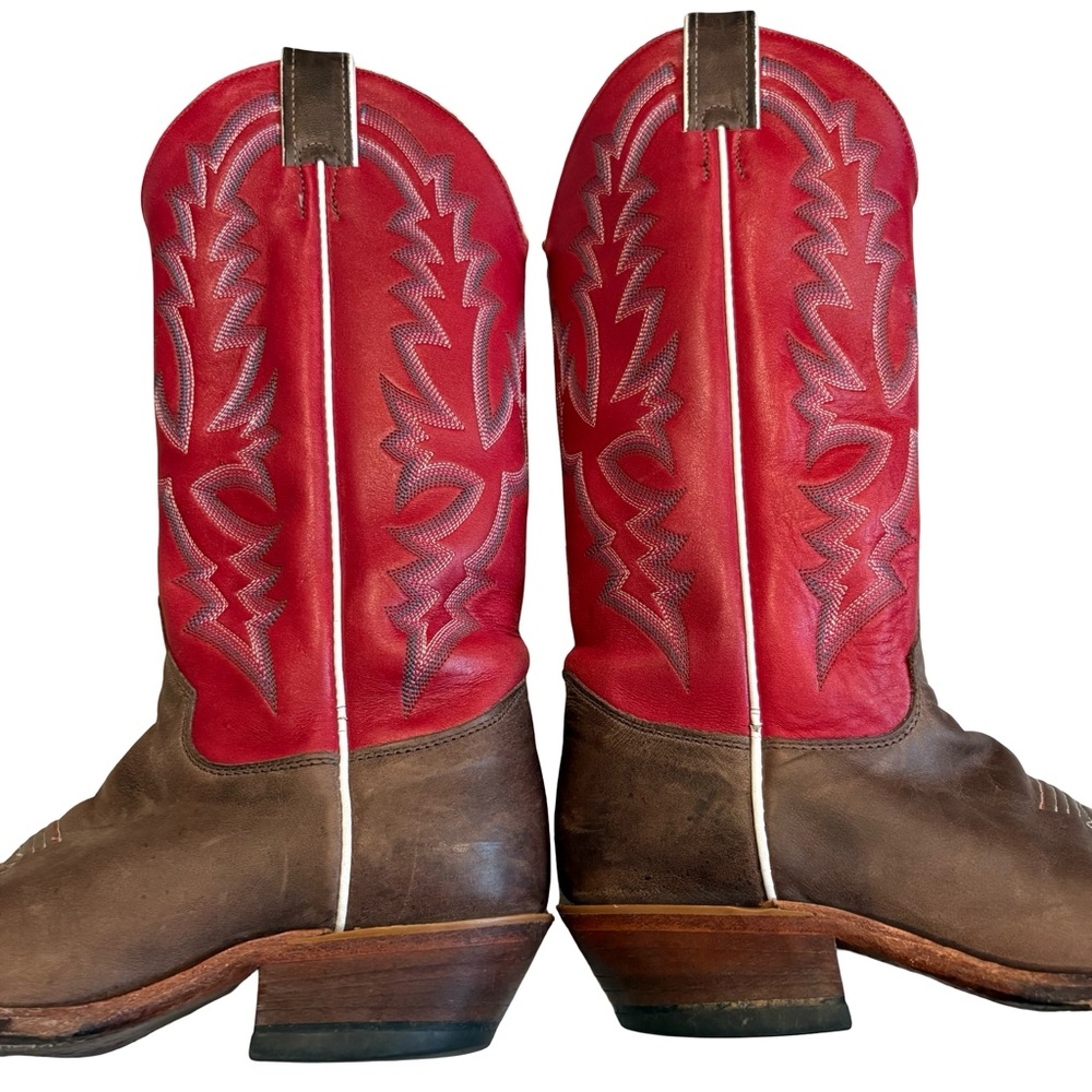 Justin Bent Rail BRL314 Square Toe Western Boots, Sz 6.5 C (also fits Sz 7B) - Picture 10 of 16